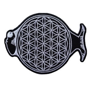 Patch de logotipo de peixe mandala