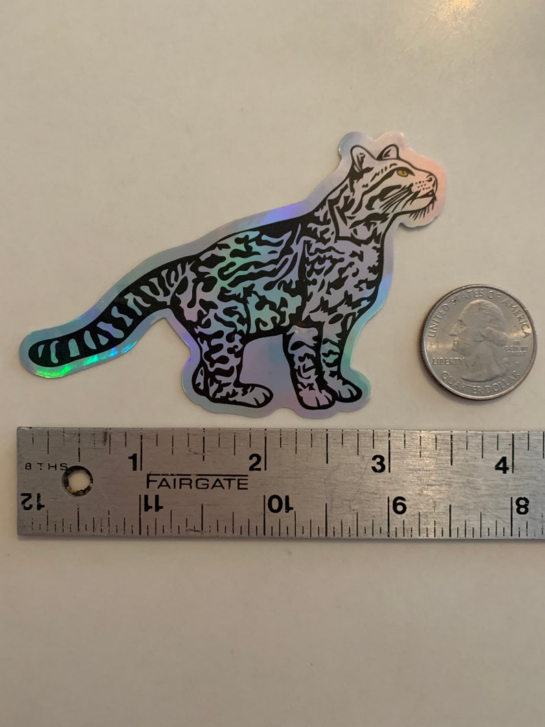 Holagraphic Ocelot Sticker - Etsy
