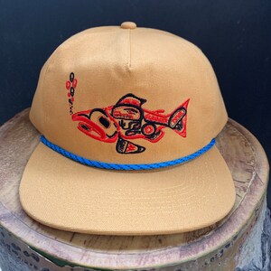 Native Fish Canvas Hat- Tan