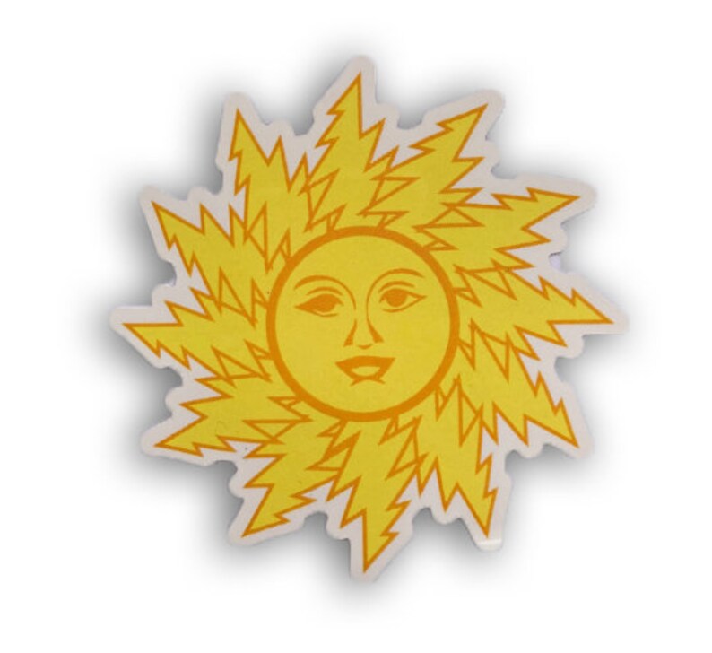 Grateful Dead Orange Sunshine Stickers 2 | Etsy