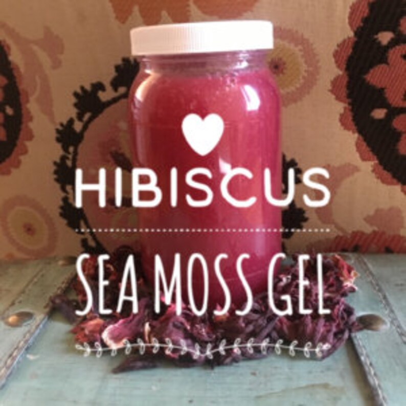 Alkaline/Hibiscus and Burdock Infused Sea Moss Gel/ Fast Free Shipping (with cooling packs) 