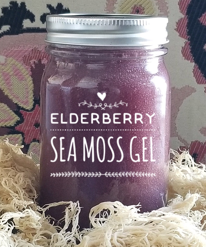 Elderberry Infused Sea Moss Gel/ Fast Free Shipping (with cooling packs) 