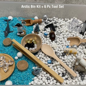 Arctic Ice Sensory Bin Kit, Polar Penguin Sensory Bin, Snow Montessori Bin, Icy Open Play, Alaska Whale Sensory Mix, Polar Bear Sensory Play