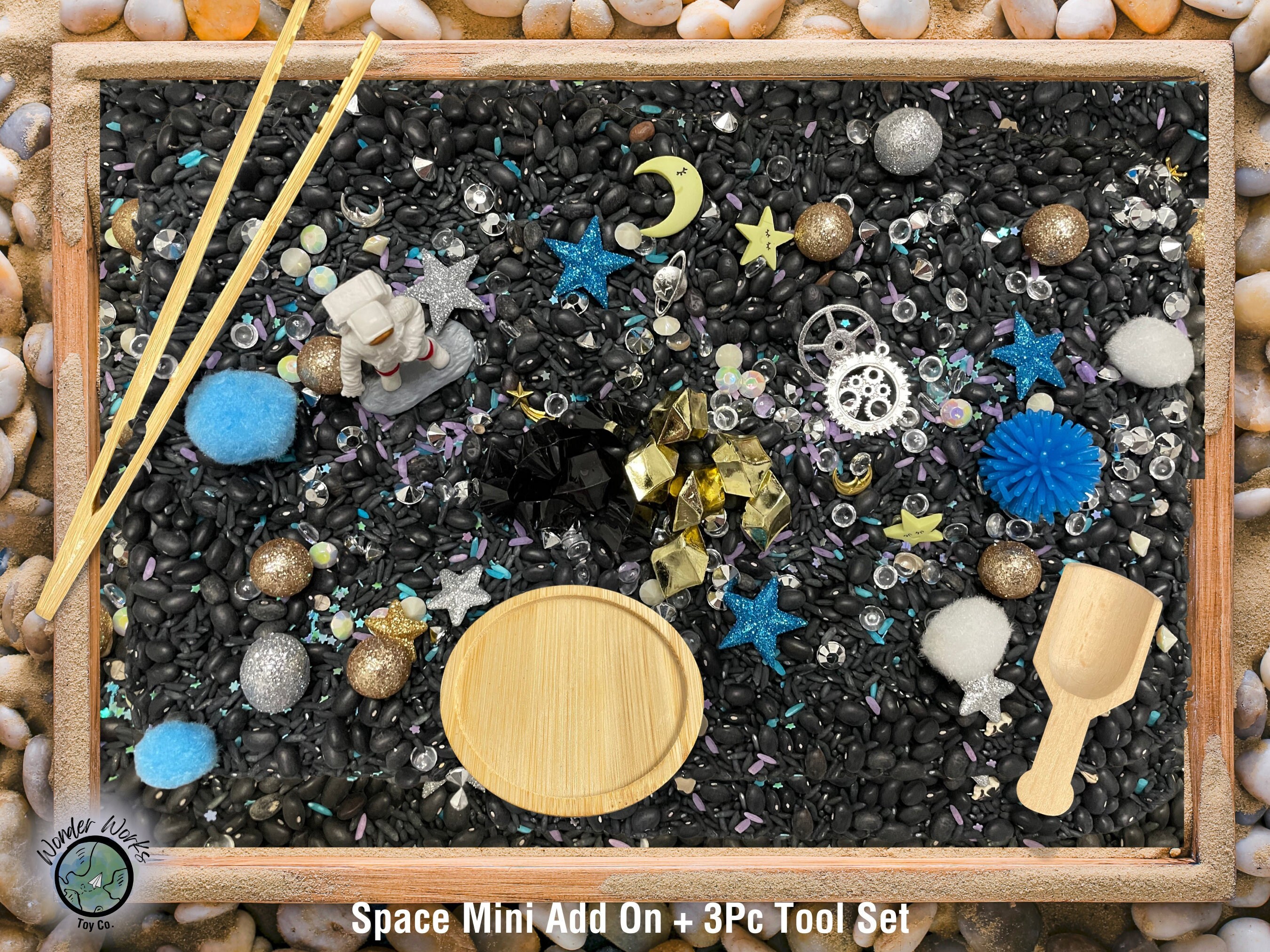 Galaxy Sensory Bin Mix, Space Theme Sensory Bin Base, Montessori Bin