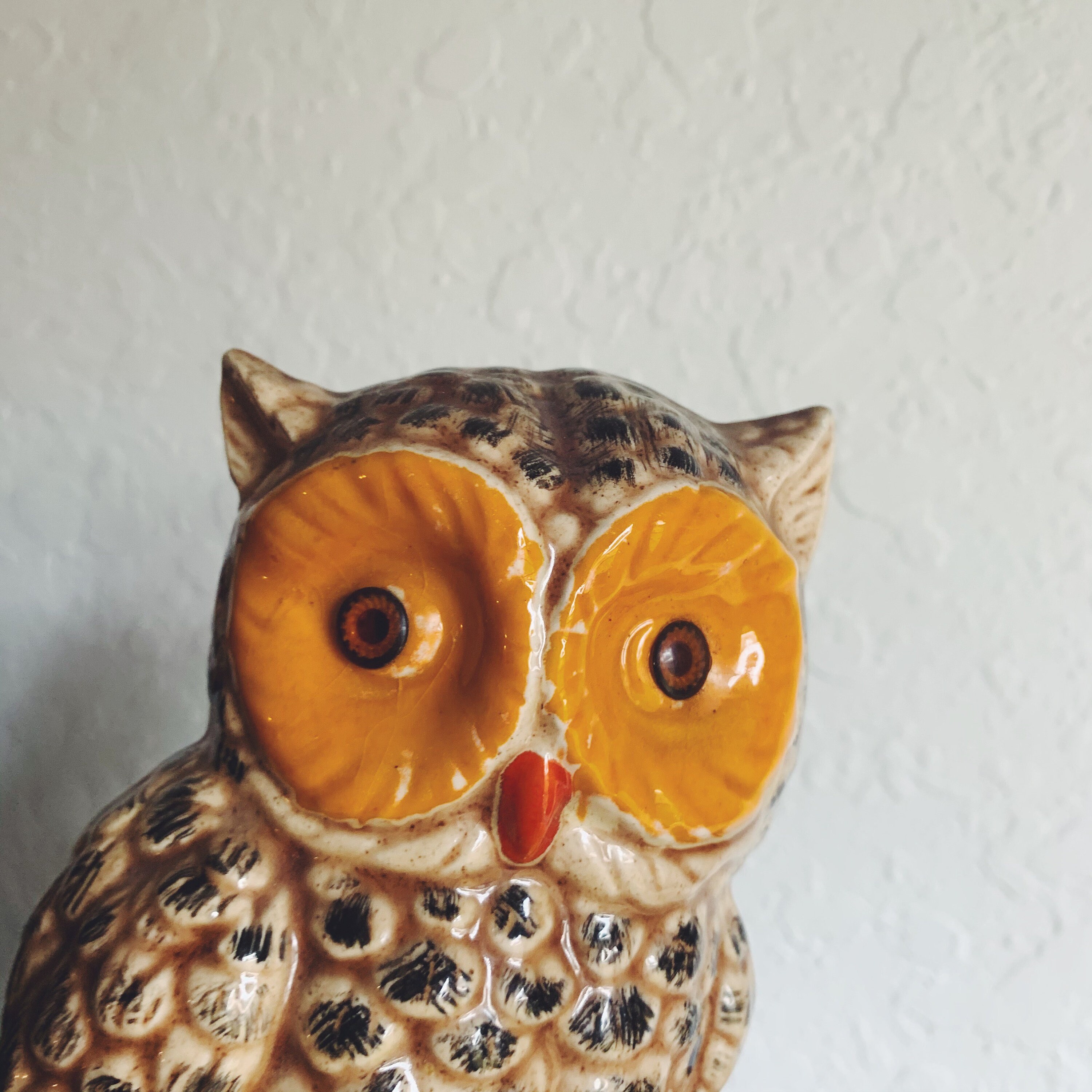 Vintage Ceramic Owl Wall Hanging Etsy