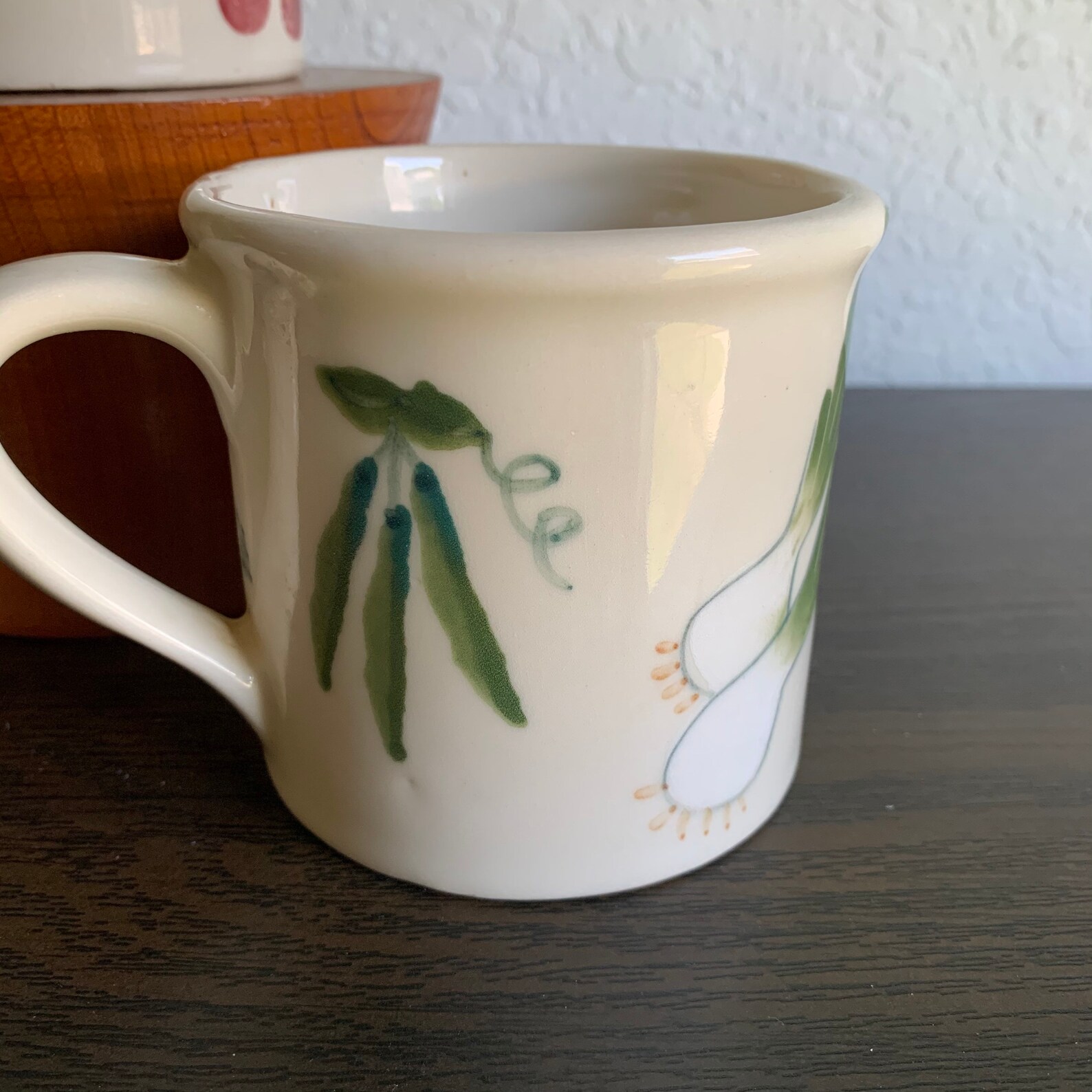 Vintage 1982 Hartstone Pottery Mugs with Vegetable Design Etsy