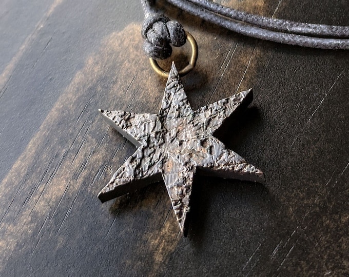 Distressed Chicago Flag Star Necklace
