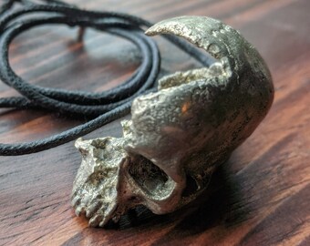 Shattered Skull Left Hemisphere Pendant Necklace
