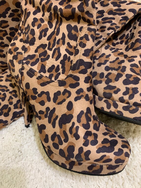 34 inch tall Thigh High New CHEETAH PRINT Boots women… - Gem