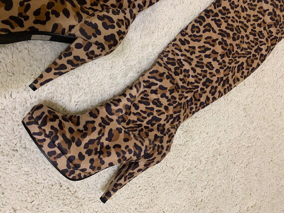 34 inch tall Thigh High New CHEETAH PRINT Boots women… - Gem
