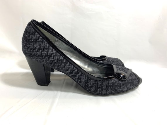 HERRINGBONE Black PATENT LEATHER womens size 8.5 … - image 10