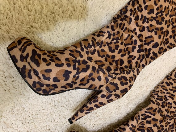 34 inch tall Thigh High New CHEETAH PRINT Boots women… - Gem