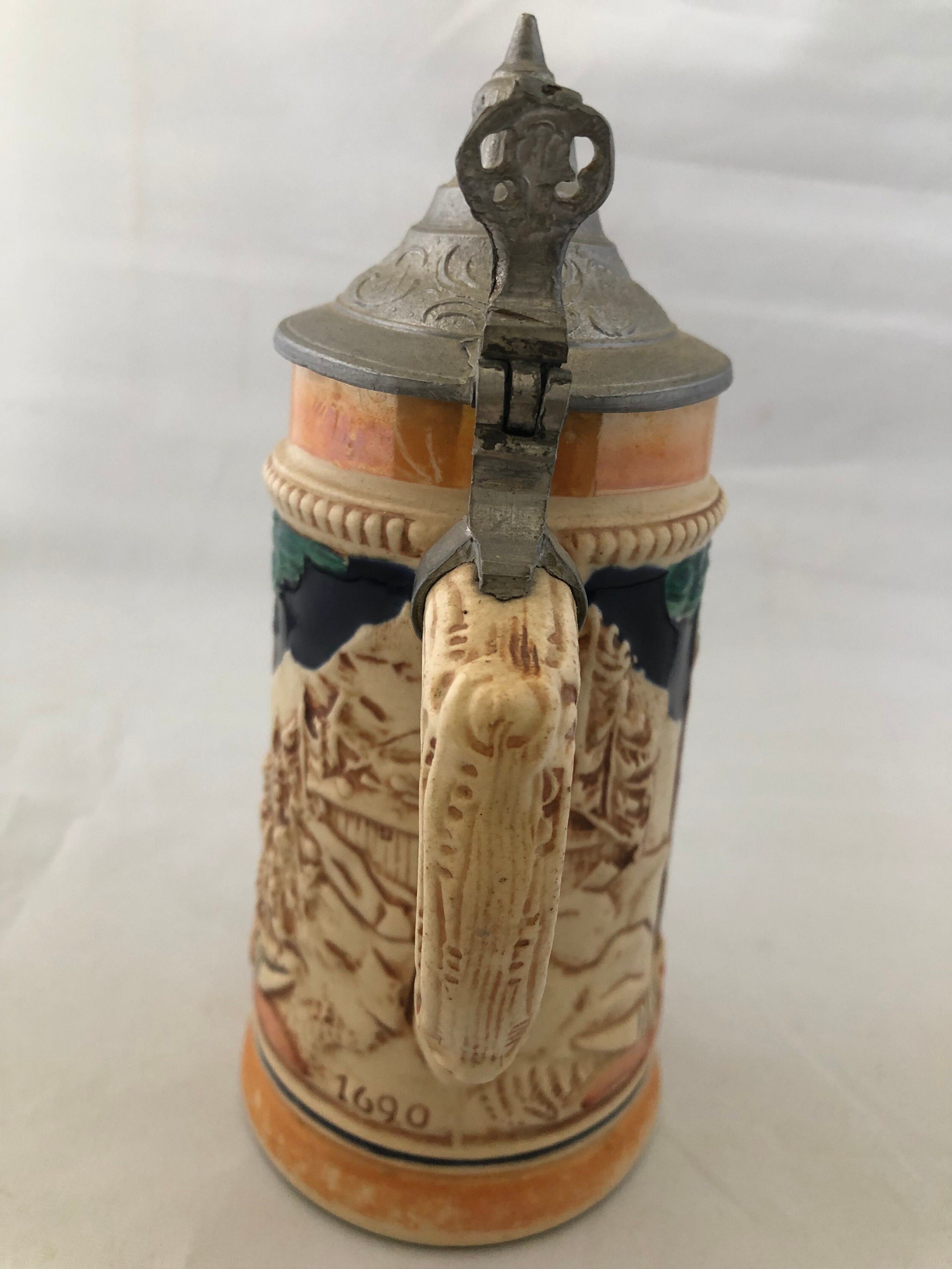 Beer Stein With Pewter Lid Made in West Germany Vintage Bar - Etsy
