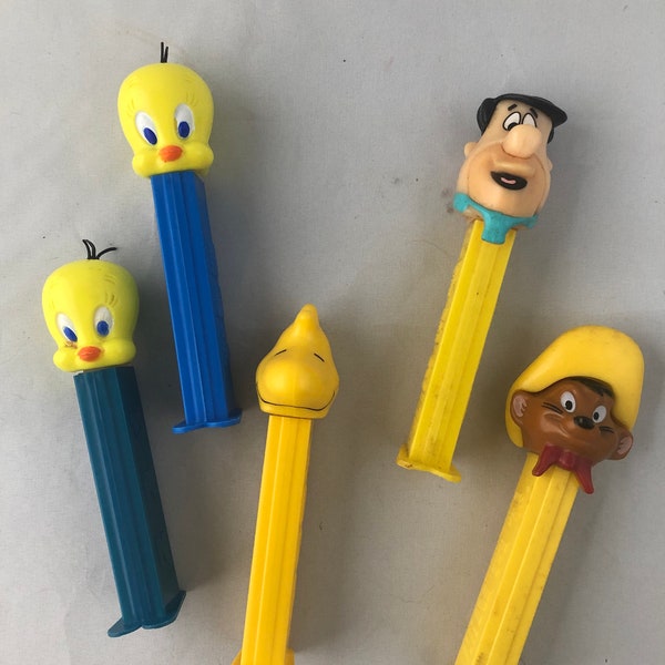 Pez Dispensers, Tweety, Woodstock, Fred Flintstone, Speedy Gonzales, You Choose