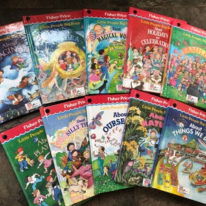 Little People Big Books, Fisher-Price, Time Life For Children, 10 Books, 1989-1990 Publication, Preschool, Elementary Children, Home School