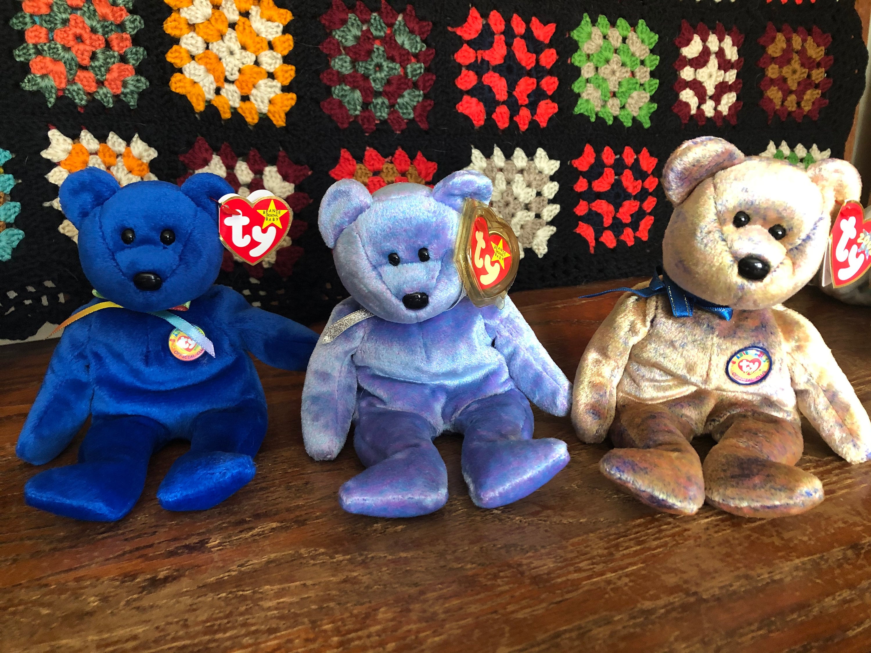 TY Beanie Baby Official Clubby Blue Bear Birth July 7 - Etsy