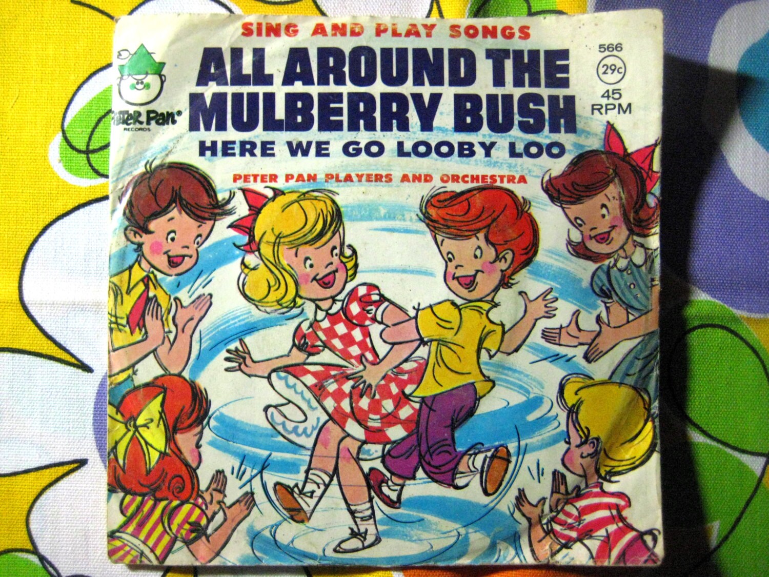 Vintage Peter Pan Records, All Around the Mulberry Bush, 45 RPM