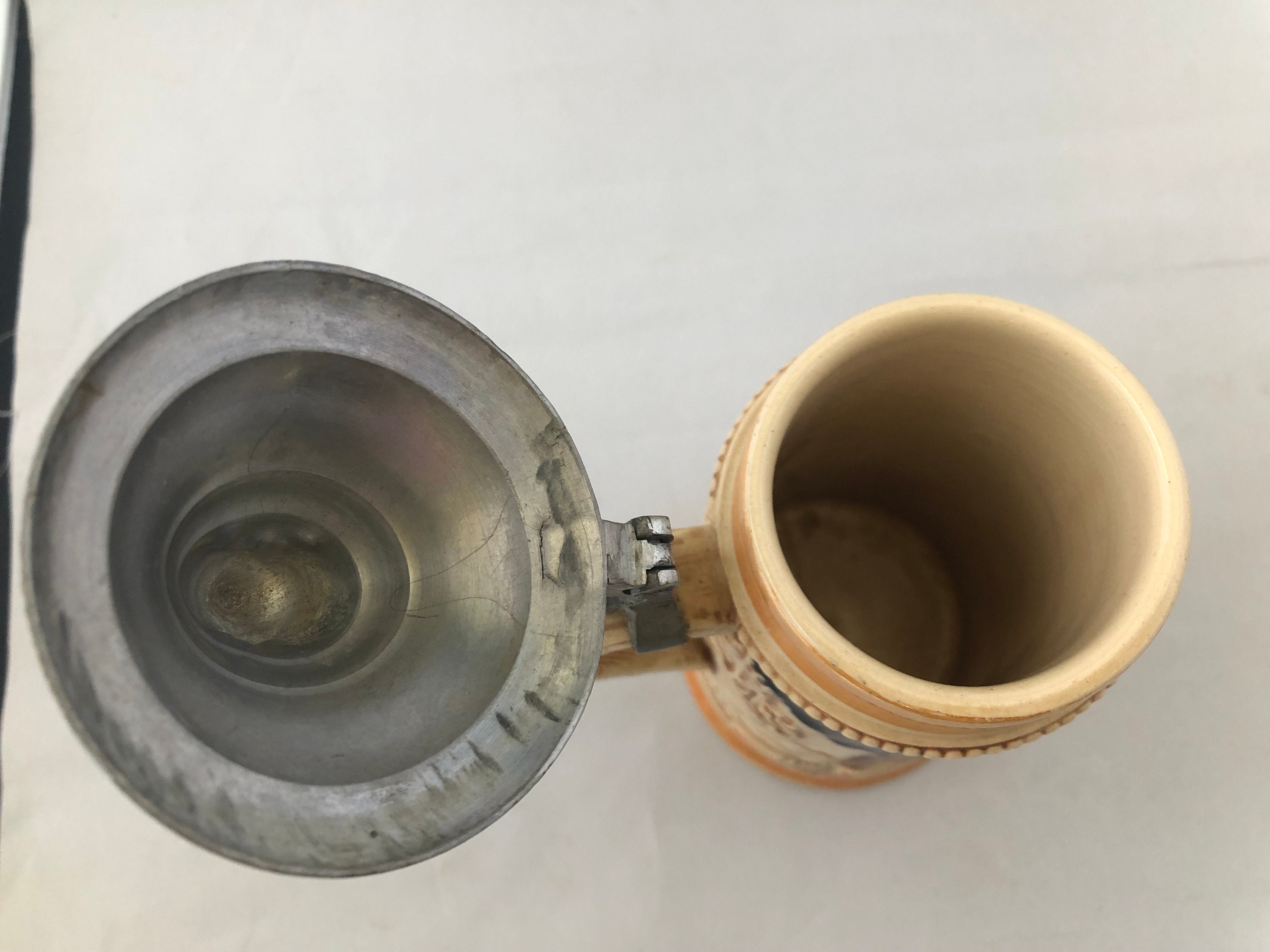 Beer Stein With Pewter Lid Made in West Germany Vintage Bar - Etsy