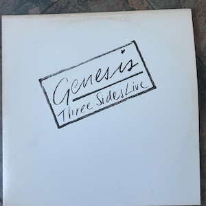Genesis, Three Sides Live, Two Record Albums, Vinyl, 1982, Phil Collins, Classic Rock, Like New