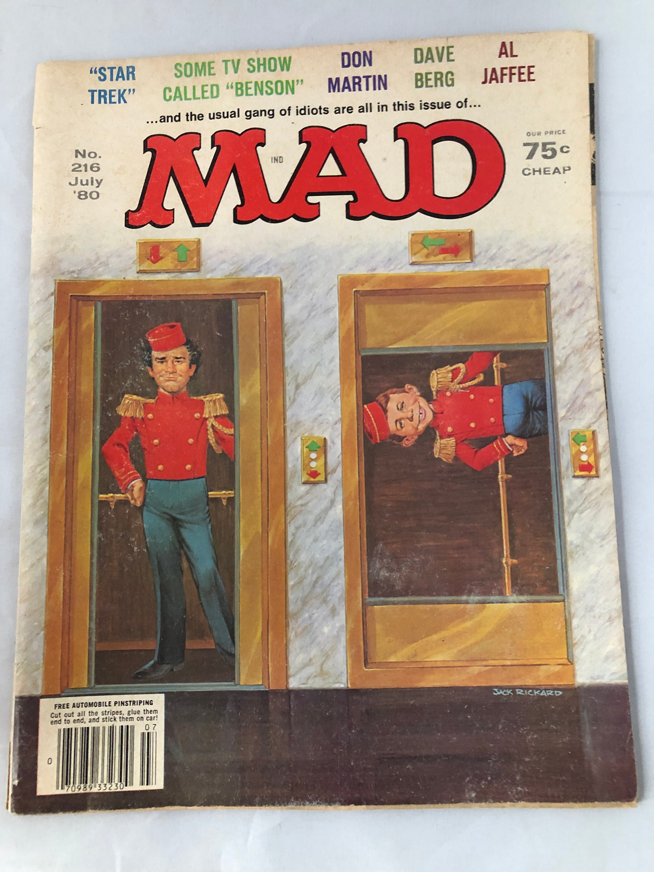 MAD Magazine, #216 July 1980, 48 Pages, Worn but Intact - Etsy