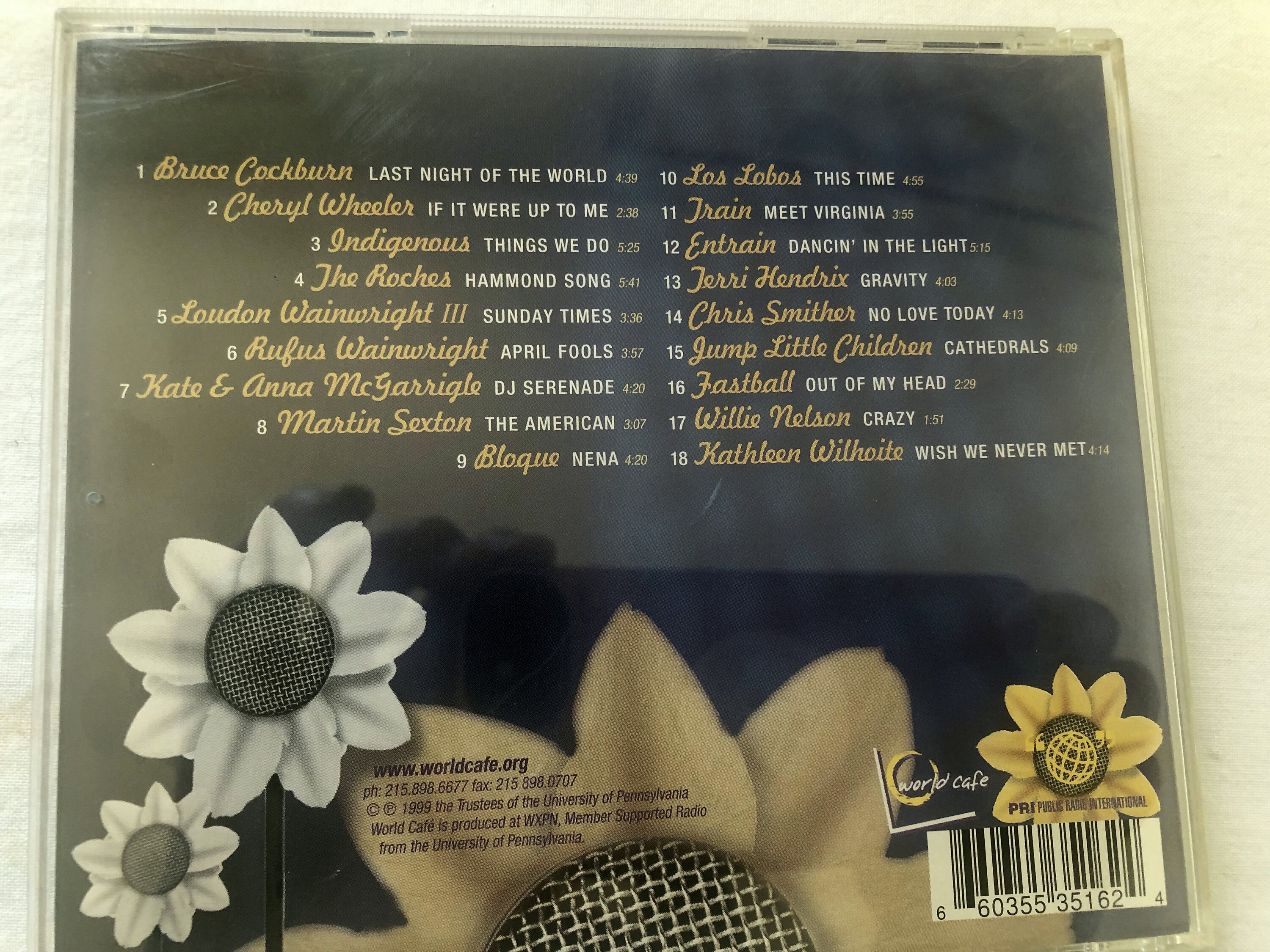 WXPN 88.5 Cd's, Set of Four Discs, 1999-2000, Live at the World