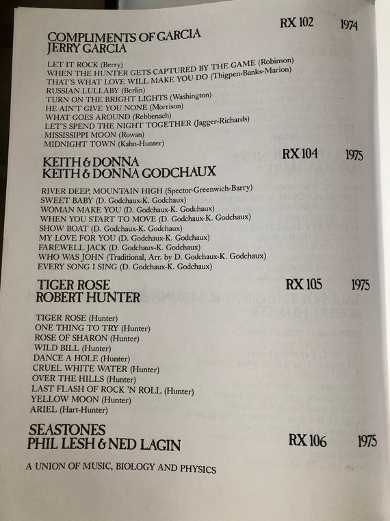 洋書 Grateful Dead Anthology II Products – GD Songbooks