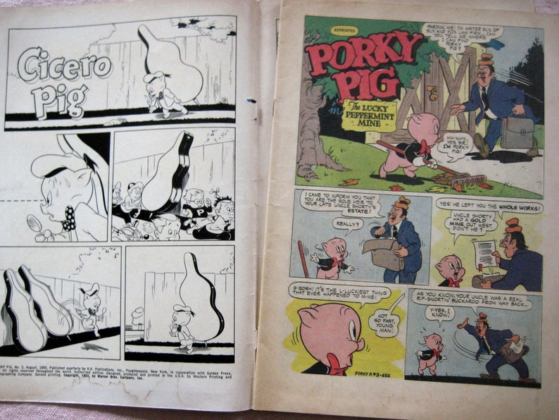 Porky Pig Comic Book No 3 Aug 1965 The Lucky Peppermint Etsy Porky Pig Comic Book No 3 Aug 1965 The Lucky Peppermint Etsy