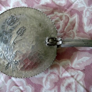Hammered Aluminum Slient Butler, Crumb Catcher, Hand Wrought by Rodney Kent