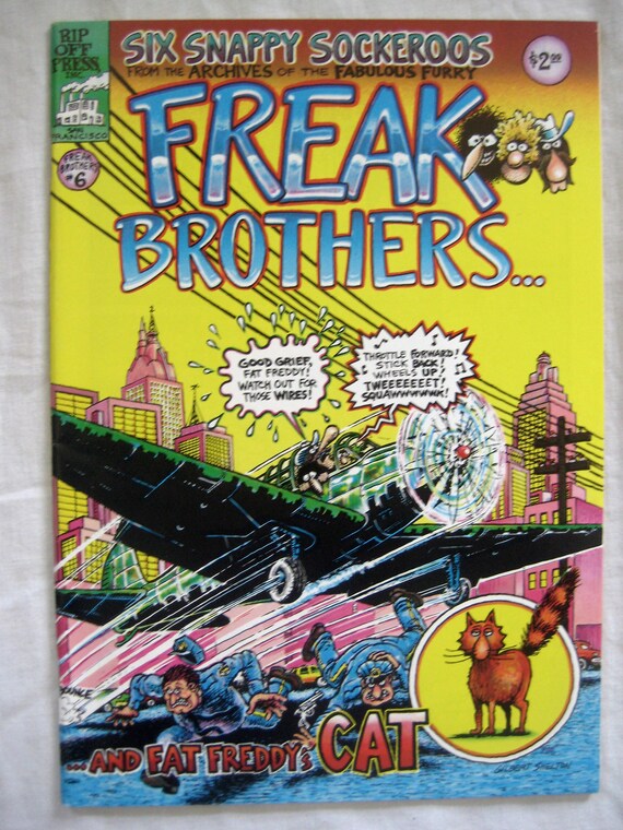 /"Grass Roots/" comics decal. 4.25/" Fabulous Furry Freak Brothers vinyl sticker