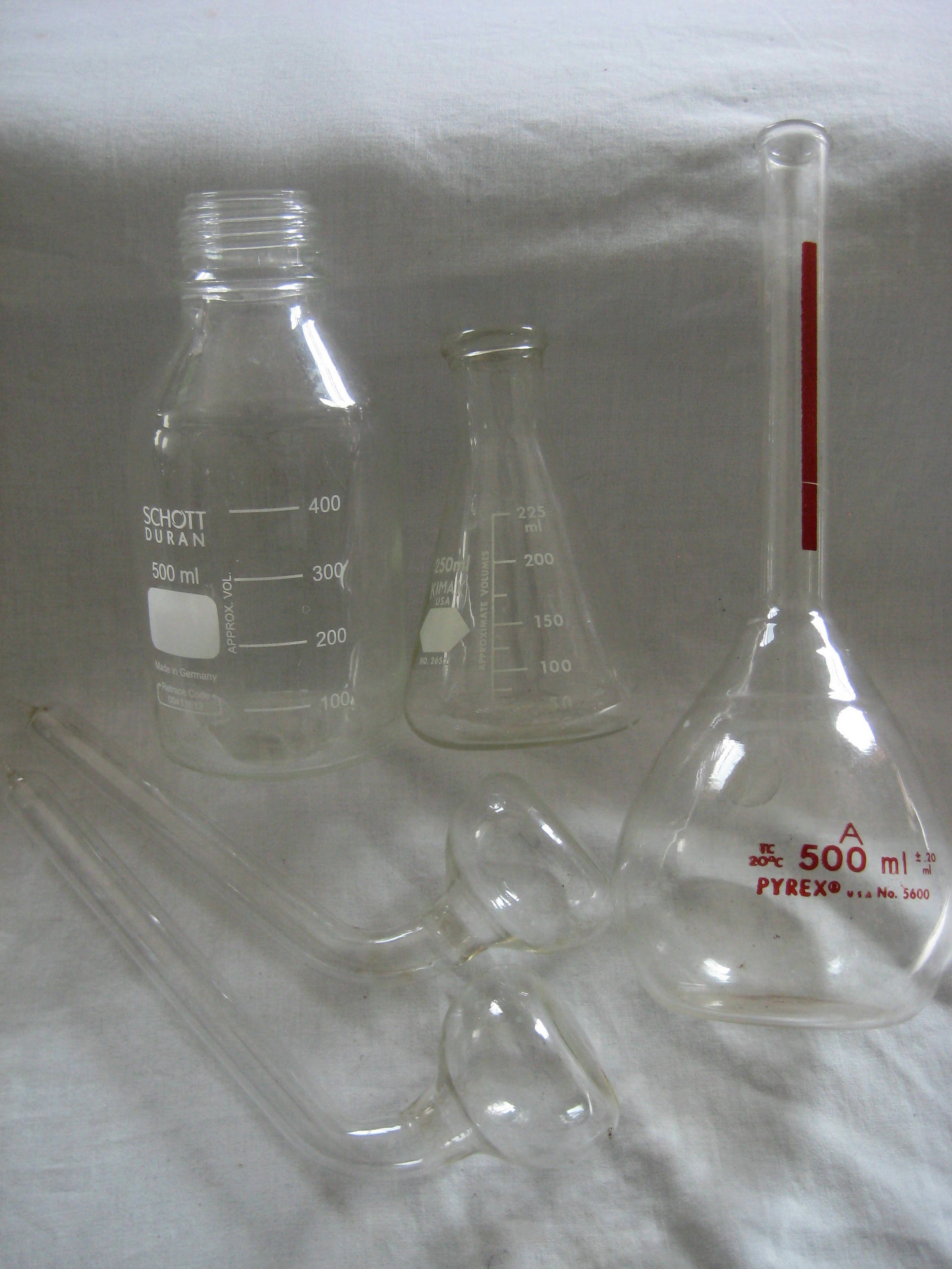 Chemistry Lab Glassware Pyrex 500 ml Kimax 250 ml Schott Etsy