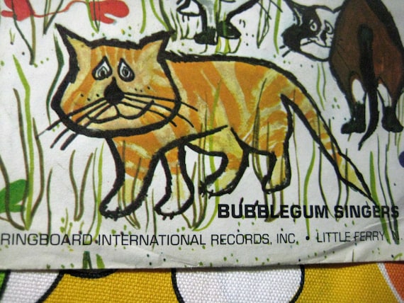 Vintage 1960's Three Little Kittens, 45 RPM 7 Inch Vinyl Record
