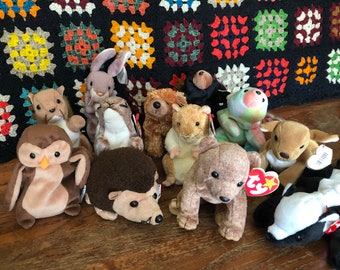 TY Beanie Babies Forest/Meadow Theme Animals, You Choose, Springy, Blackie, Chipper, Pecan