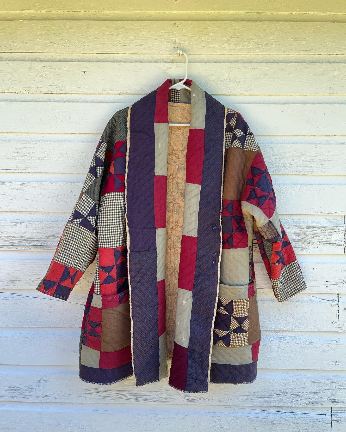 1900s Ohio Star Quilt Duster // Handmade Coat Made From Antique Quilt ...