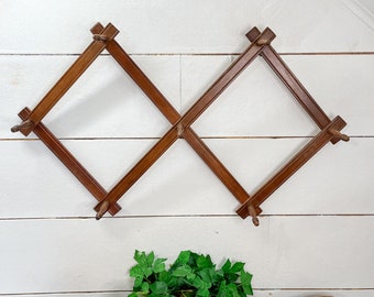 Antique Hat Rack // Adjustable // Rustic // Farmhouse // Antique Home Decor // Prairie // Country Style // Vignette