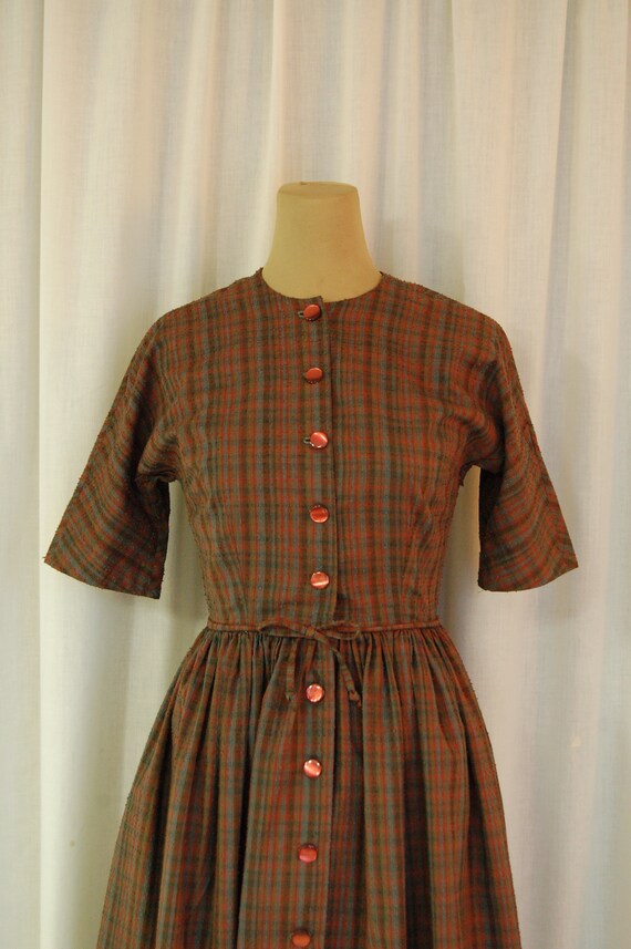 Vintage 1950s Shirtdress / True Vintage / Retro /