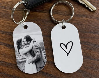 Custom Picture Keychain, Personalized Keychain Gift For Him, Birthday Gift For Her, Personalized Photo Keychain, Valentines Day Gift For Her
