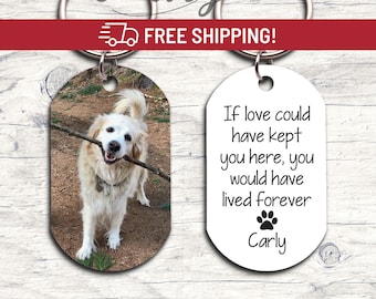 Pet Loss Gifts Dog Picture Keychain, Pet Memorial Loss Gift, Memorial Keepsake Pet Keychain, Pet Memorial Jewelry, Pet Remembrance Dog Loss