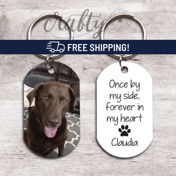 Forever In My Heart Dog Loss Gift, Personalized Dog Memorial, Pet Sympathy, Pet Remembrance Gift, Dog Photo Keychain, Dog Remembrance Gift