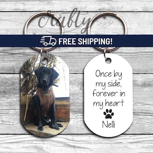 Custom Hunting Dog Memorial Picture Keychain, Pet Memorial Gift, Pet Sympathy Gift, Dog Bereavement Pet Loss Gifts, Custom Gift For Hunter