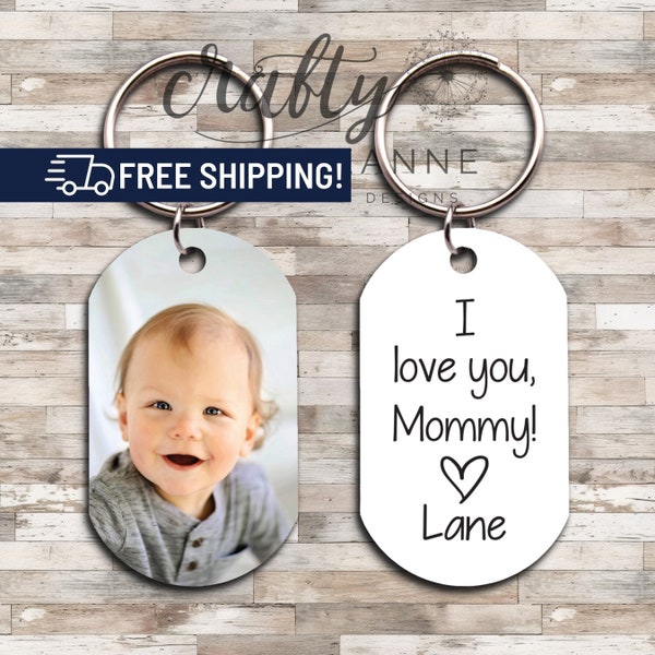 Custom Keychain Gift For New Mom, Birthday Gift for Her Picture Keychain, Personalized Mothers Day Gifts, Car Accessories Mom Keychain