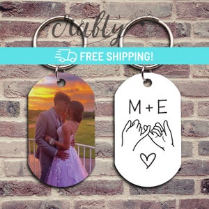 Unique Gift Pinky Promise Couple Keepsake, Custom Couple Gift For Anniversary, Pinky Swear, Best Friend Gift, Photo Gift Cute Keychain