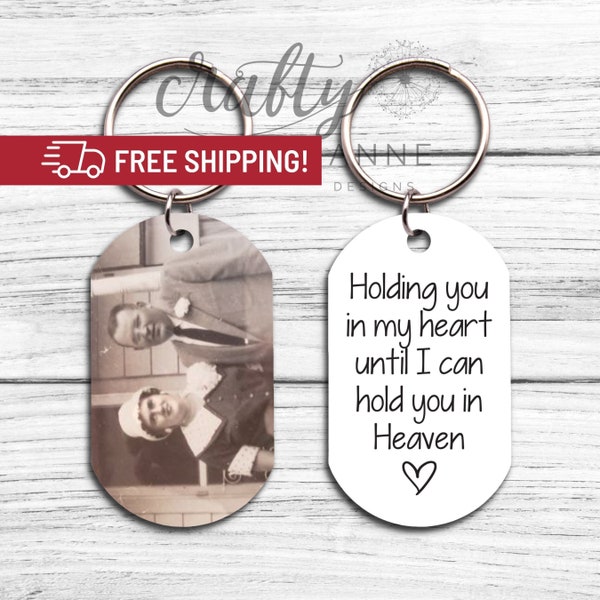 Memorial Keychain, Memorial Gift for Loss of Father, In Memory of Gift, Remembrance Gift, Sympathy Gift, Personalized Memorial Photo Gift