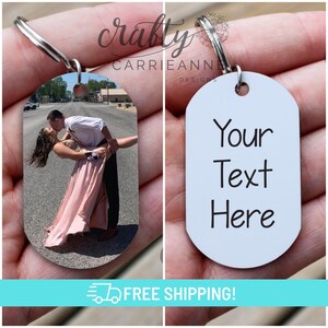 Custom Quote Keychain, Anniversary Gift for Him, Picture Keychain Car Accessories, Boyfriend Gift, Personalized Gifts Photo Keychain for Her