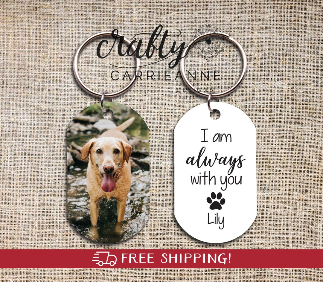 Pet Sympathy Keychain - Memorial Gift For Loss Of Cat, Stainless Steel, "Has Whiskers" Quote - View #7
