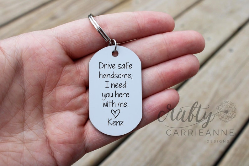 Drive Safe Handsome Valentines Gift for Him, Drive Safe Keychain, Customized Photo Gifts For Boyfriend, Long Distance Boyfriend Photo Gift image 4