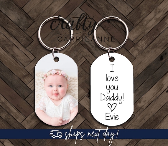 Personalized Gifts Dad Keychain, Dad Gift From Kid, Fathers Day Gift For Dad, Happy Fathers Day Photo Keychain For Men, Stepdad Gift For Him