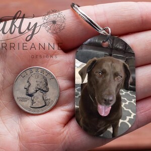 Forever In My Heart Dog Loss Gift, Personalized Dog Memorial, Pet Sympathy, Pet Remembrance Gift, Dog Photo Keychain, Dog Remembrance Gift image 7