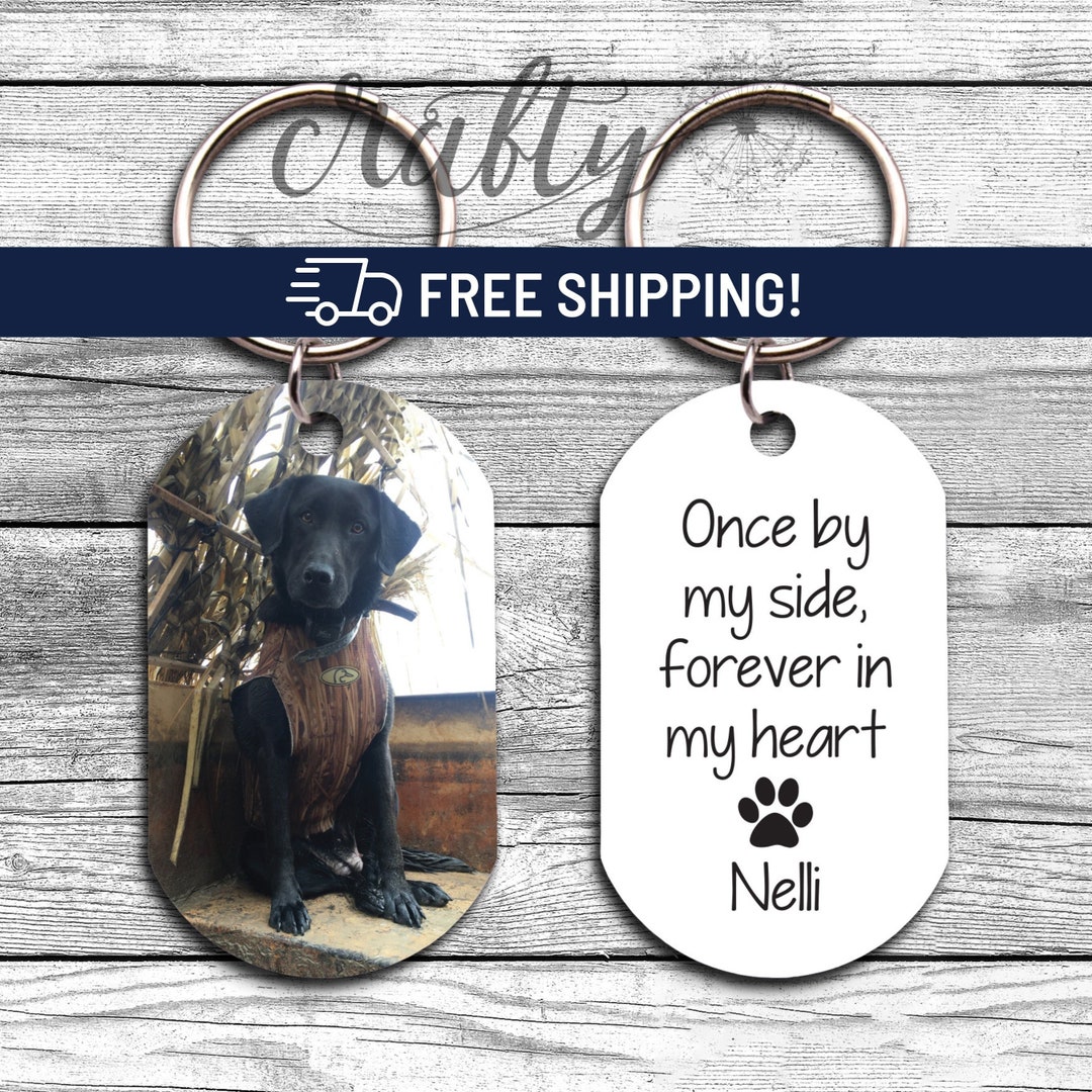 Custom Hunting Dog Memorial Picture Keychain Pet Memorial Etsy