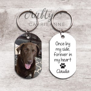 Forever In My Heart Dog Loss Gift, Personalized Dog Memorial, Pet Sympathy, Pet Remembrance Gift, Dog Photo Keychain, Dog Remembrance Gift image 9