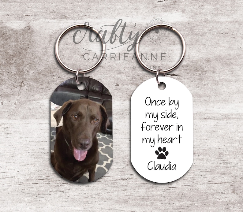 Forever In My Heart Dog Loss Gift, Personalized Dog Memorial, Pet Sympathy, Pet Remembrance Gift, Dog Photo Keychain, Dog Remembrance Gift image 9